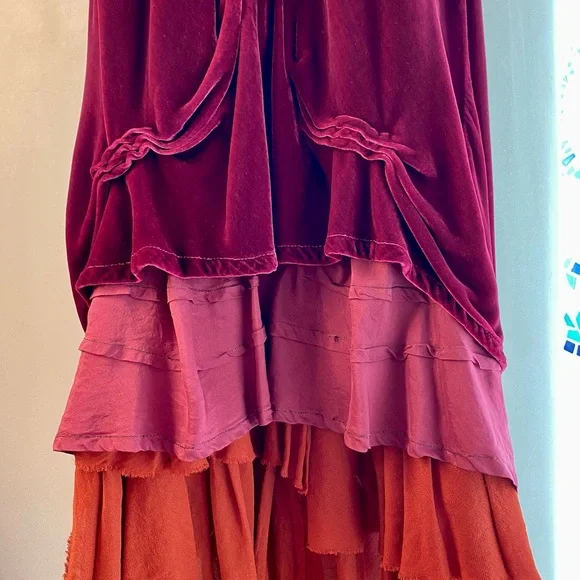 Homefrocks Silk Velvet Womens Tunic High Low Hemline - Picture 11 of 15